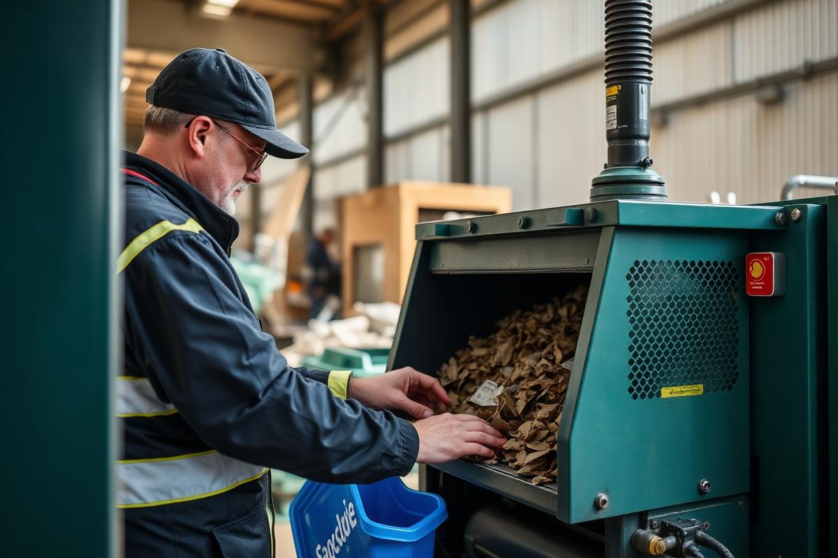 Opérateur utilisant une solution compacte de traitement des déchets