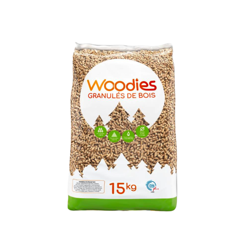 Granulés de bois - Woodies (Palette de 66 sacs)