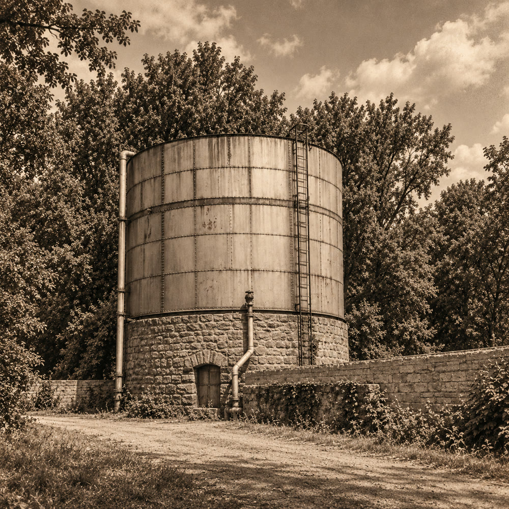 Reconstitution illustrée des installations historiques, inspirée de l’archive de 1926